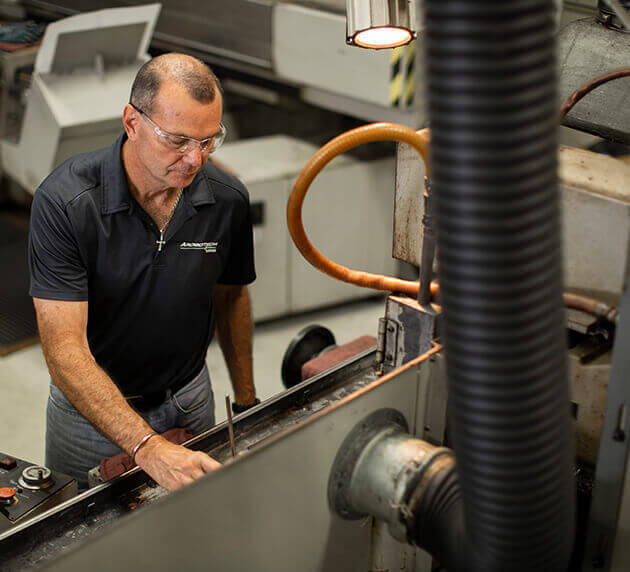 Employee working with Steady Rest